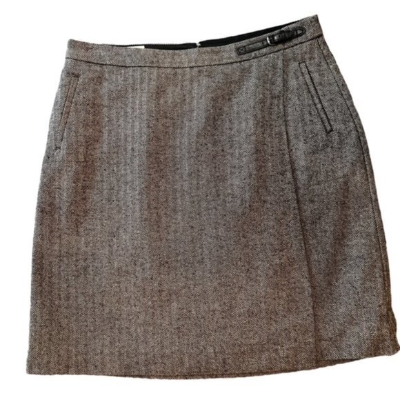 Eddie Bauer women's size 12 tweed faux wrap skirt vintage - Picture 1 of 8